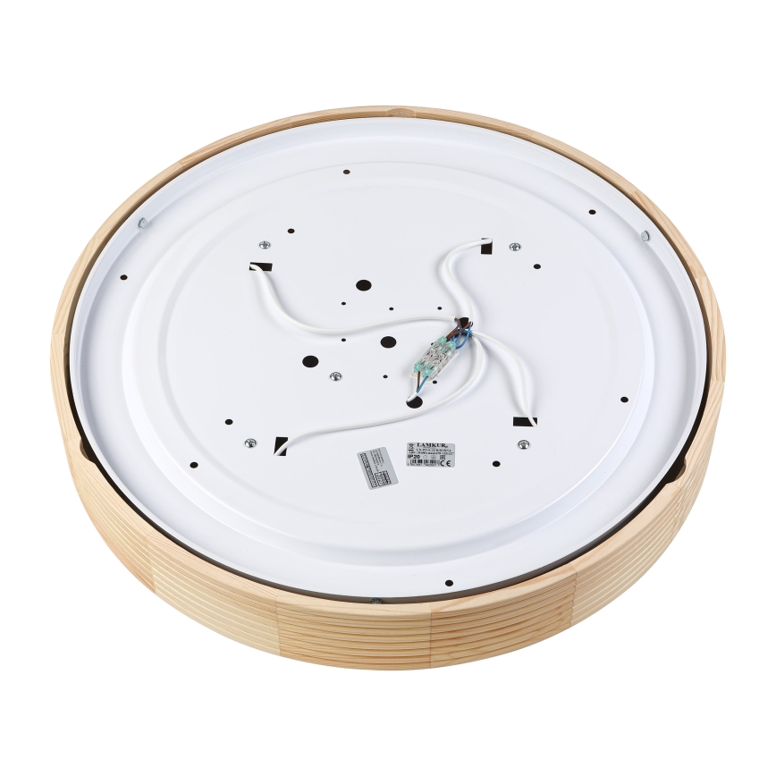 Plafondlamp NATURAL MODERN 4xE27/15W/230V Ø 58 cm grenen