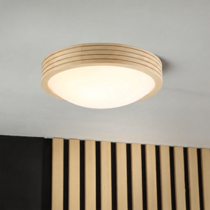 Plafondlamp NATURAL MODERN SLIM 1xE27/15W/230V Ø 27,5 cm grenen