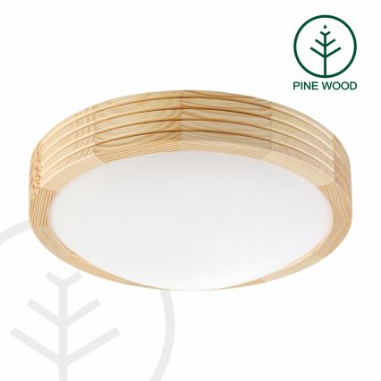 Plafondlamp NATURAL MODERN SLIM 1xE27/15W/230V Ø 27,5 cm grenen