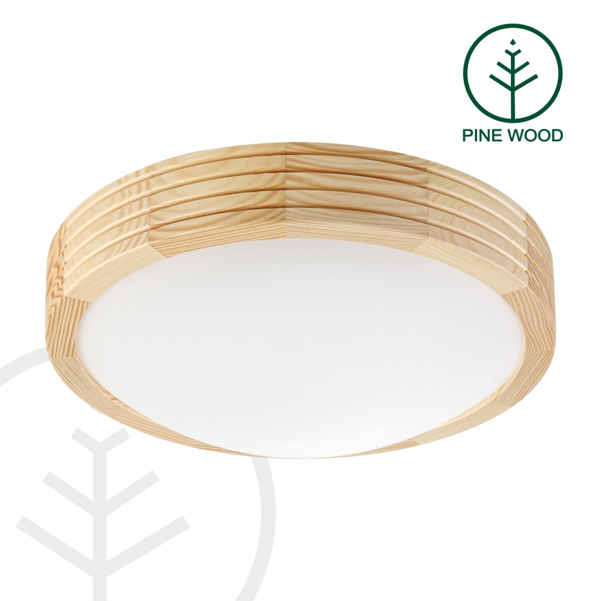 Plafondlamp NATURAL MODERN SLIM 1xE27/15W/230V Ø 27,5 cm grenen