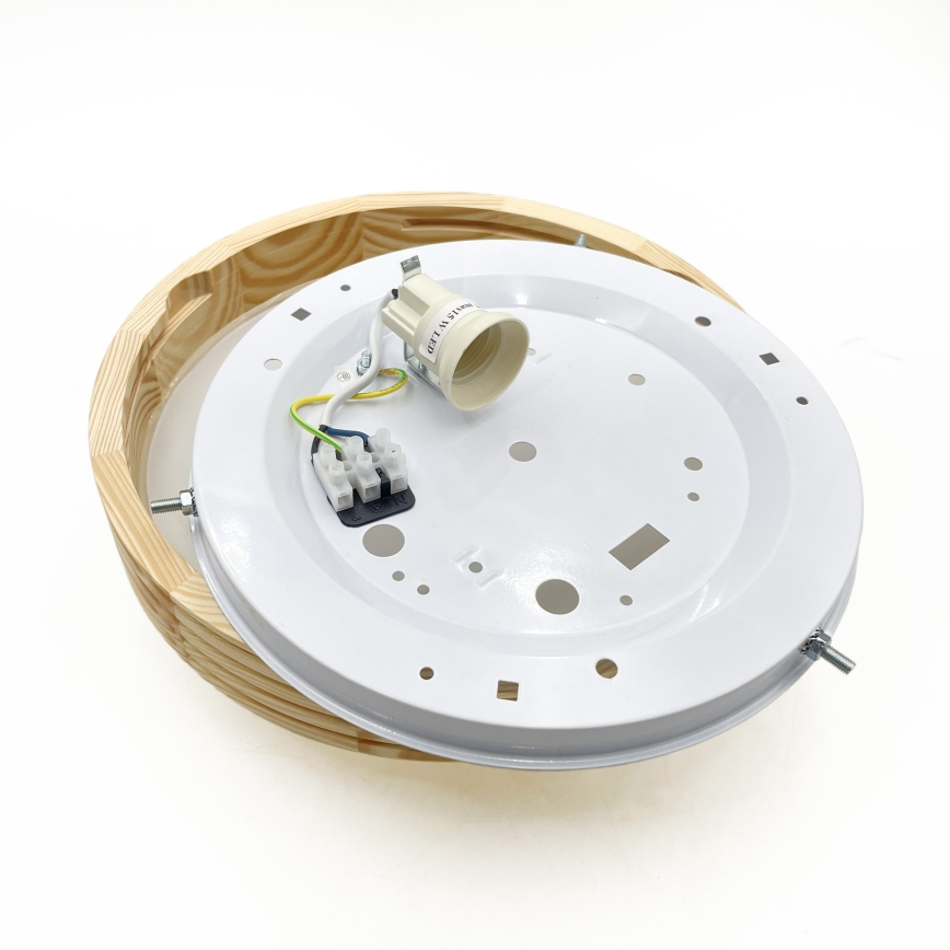 Plafondlamp NATURAL MODERN SLIM 1xE27/15W/230V Ø 27,5 cm grenen