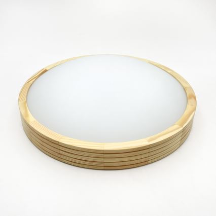 Plafondlamp NATURAL MODERN SLIM 2xE27/15W/230V Ø 37,5 cm grenen