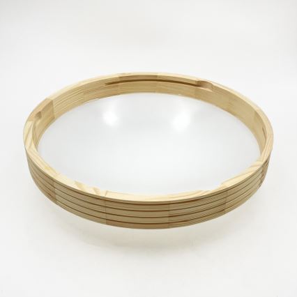 Plafondlamp NATURAL MODERN SLIM 2xE27/15W/230V Ø 37,5 cm grenen