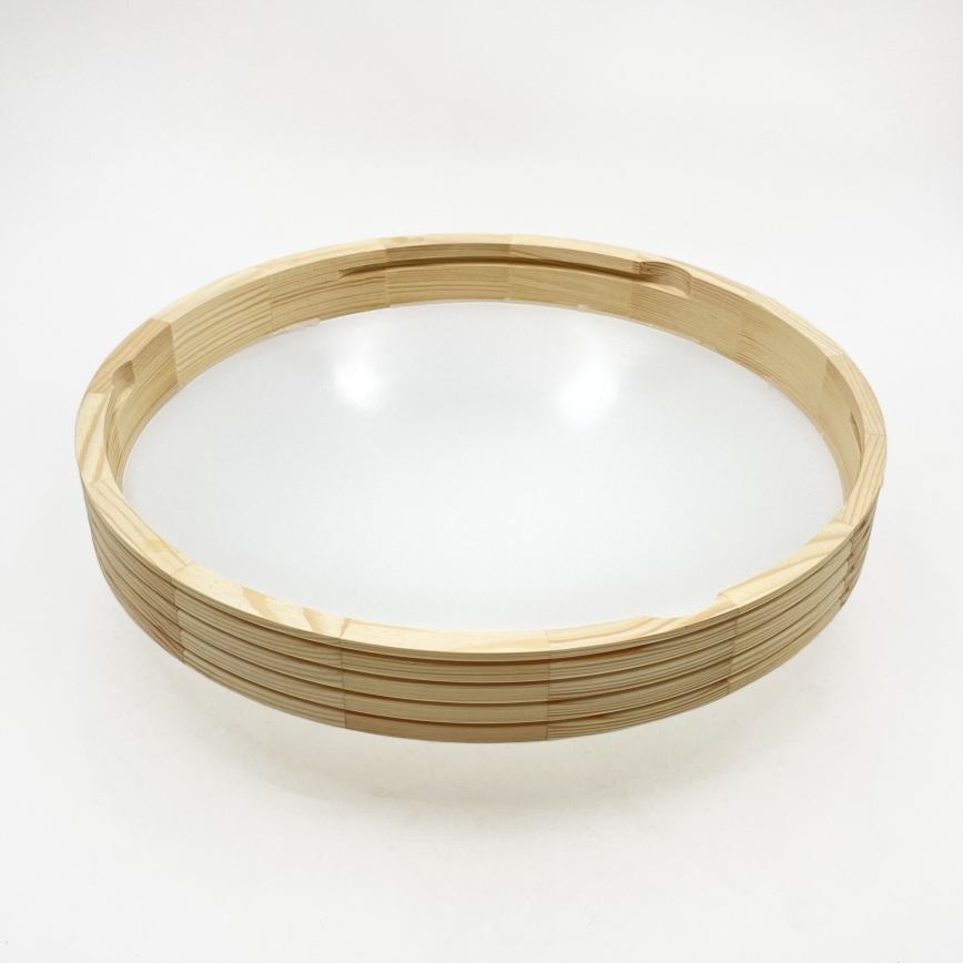 Plafondlamp NATURAL MODERN SLIM 2xE27/15W/230V Ø 37,5 cm grenen