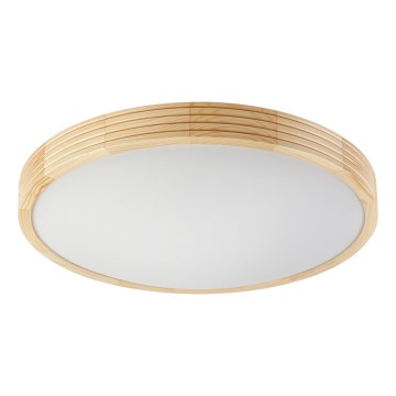 Plafondlamp NATURAL MODERN SLIM 3xE27/15W/230V Ø 47,5 cm dennenhout
