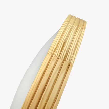 Plafondlamp NATURAL MODERN SLIM 3xE27/15W/230V Ø 47,5 cm dennenhout