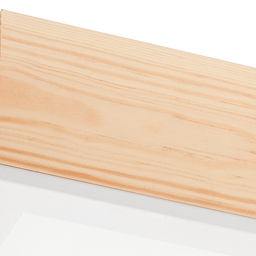 Plafondlamp NATURAL SQUARE 2xE27/15W/230V 31x31 cm Dennenboom/wit