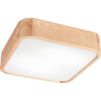 Plafondlamp NATURAL SQUARE 2xE27/15W/230V 35x35 cm grenen