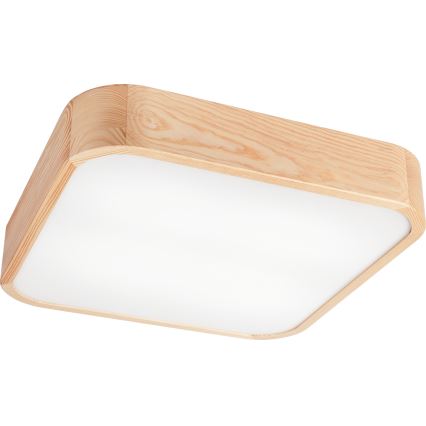 Plafondlamp NATURAL SQUARE 4xE27/15W/230V 45x45 cm grenen