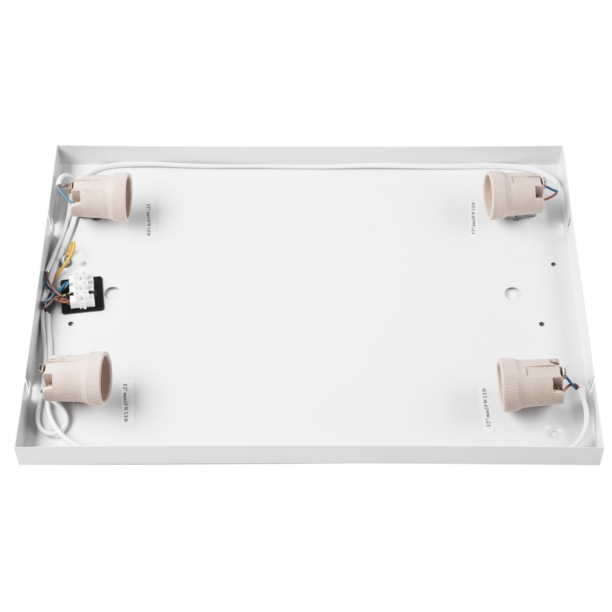 Plafondlamp NATURAL SQUARE 4xE27/15W/230V 45x45 cm grenen
