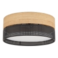 Plafondlamp NICOL 4xE27/15W/230V Ø 50 cm fineer/zwart