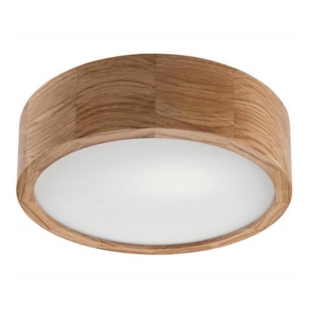 Plafondlamp OAK 1xE27/60W/230V eiken ø 27,5 cm