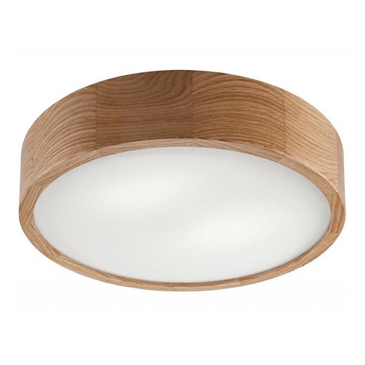 Plafondlamp OAK 2xE27/60W/230V eiken ø 37,5 cm - FSC gecertificeerd