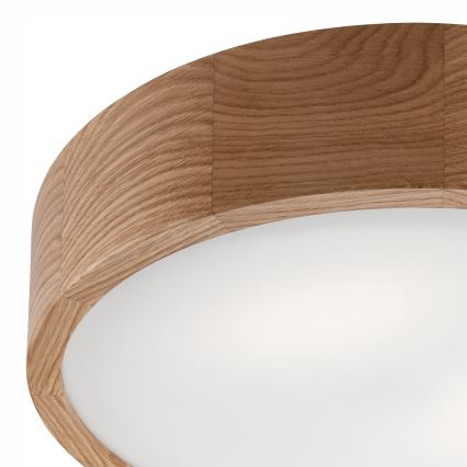 Plafondlamp OAK 2xE27/60W/230V eiken ø 37,5 cm - FSC gecertificeerd