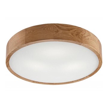 Plafondlamp OAK 3xE27/60W/230V eiken ø 47 cm - FSC gecertificeerd