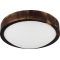 Plafondlamp OAK SLIM 1xE27/15W/230V Ø 27 cm eik/donkerbruin