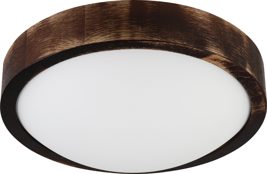 Plafondlamp OAK SLIM 1xE27/15W/230V Ø 27 cm eik/donkerbruin