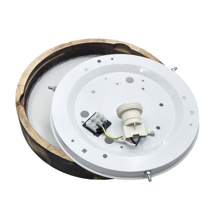 Plafondlamp OAK SLIM 1xE27/15W/230V Ø 27 cm eik/donkerbruin
