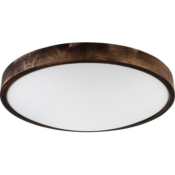 Plafondlamp OAK SLIM 3xE27/15W/230V Ø 47 cm eiken/donkerbruin