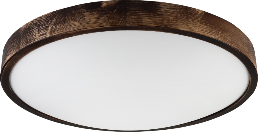Plafondlamp OAK SLIM 3xE27/15W/230V Ø 47 cm eiken/donkerbruin