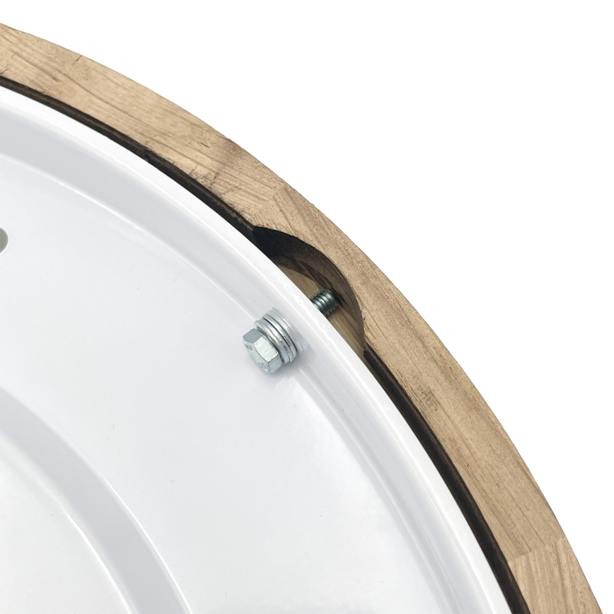 Plafondlamp OAK SLIM 3xE27/15W/230V Ø 47 cm eiken/donkerbruin