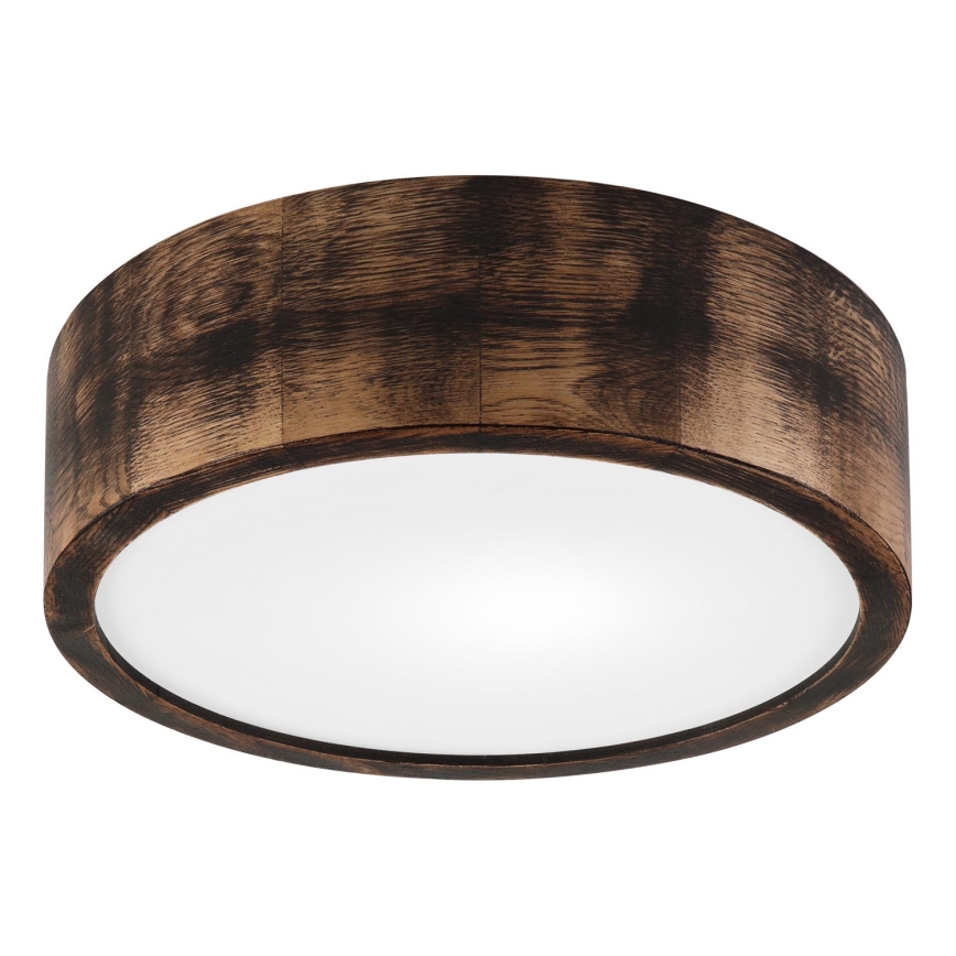 Plafondlamp OAK SMOKY 1xE27/15W/230V ø 27,5 cm eiken/donkerbruin