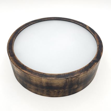 Plafondlamp OAK SMOKY 1xE27/15W/230V ø 27,5 cm eiken/donkerbruin