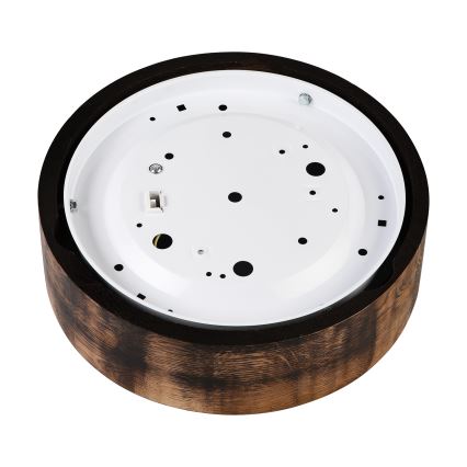 Plafondlamp OAK SMOKY 1xE27/15W/230V ø 27,5 cm eiken/donkerbruin