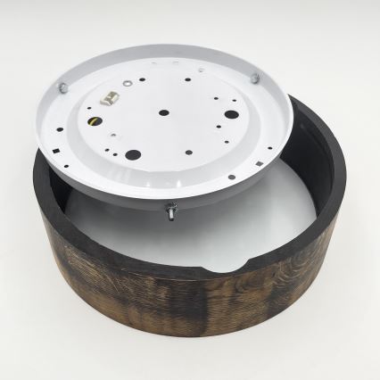 Plafondlamp OAK SMOKY 1xE27/15W/230V ø 27,5 cm eiken/donkerbruin