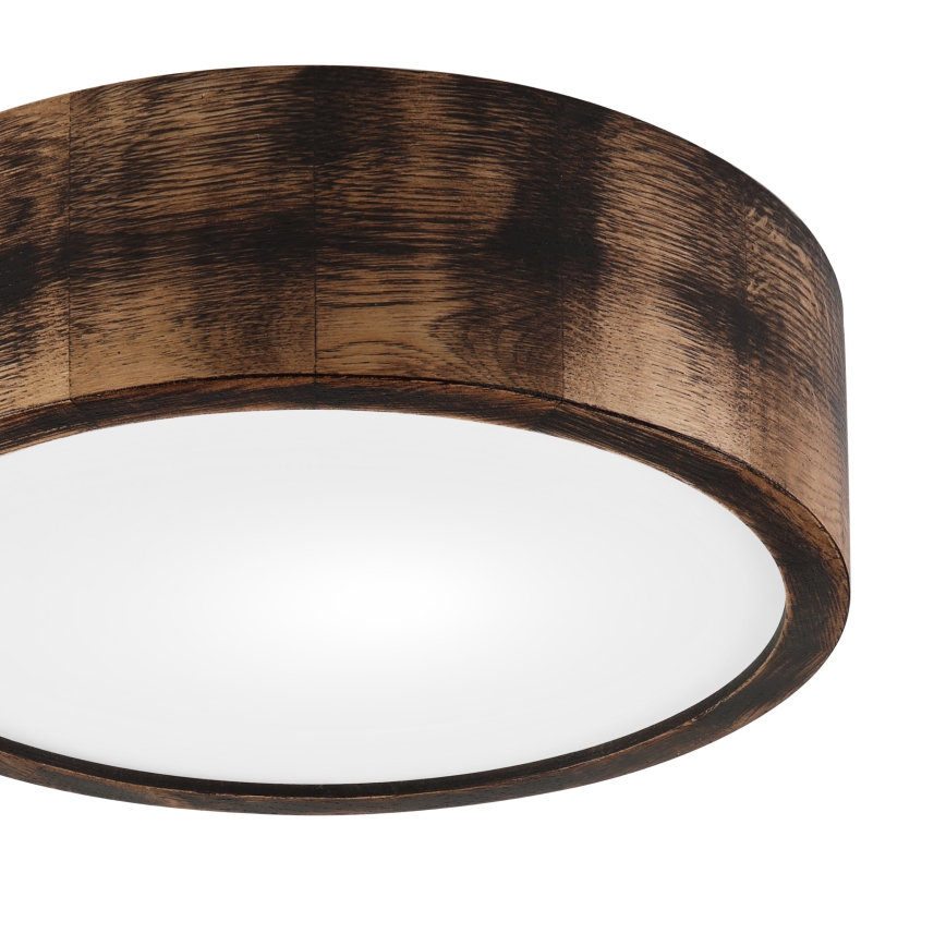 Plafondlamp OAK SMOKY 1xE27/15W/230V ø 27,5 cm eiken/donkerbruin