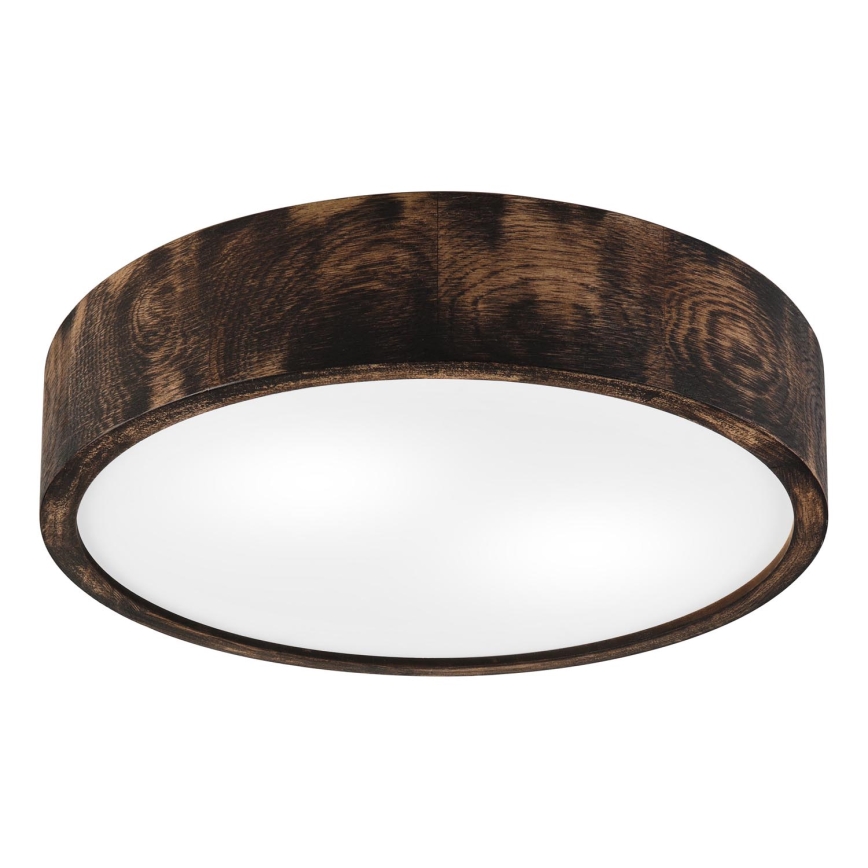 Plafondlamp OAK SMOKY 2xE27/15W/230V ø 37,5 cm eiken/donkerbruin
