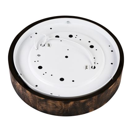 Plafondlamp OAK SMOKY 2xE27/15W/230V ø 37,5 cm eiken/donkerbruin