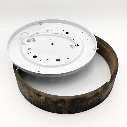 Plafondlamp OAK SMOKY 2xE27/15W/230V ø 37,5 cm eiken/donkerbruin