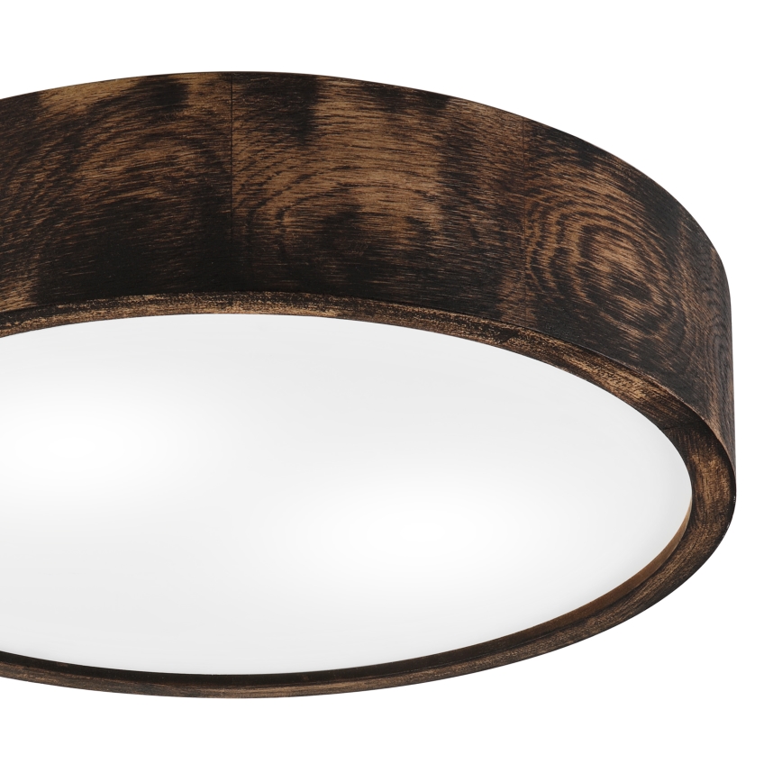 Plafondlamp OAK SMOKY 2xE27/15W/230V ø 37,5 cm eiken/donkerbruin