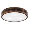 Plafondlamp OAK SMOKY 3xE27/15W/230V ø 47,5 cm eiken/donkerbruin