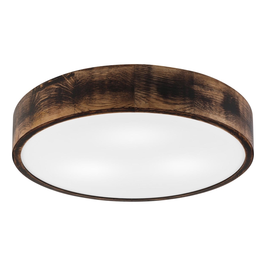 Plafondlamp OAK SMOKY 3xE27/15W/230V ø 47,5 cm eiken/donkerbruin