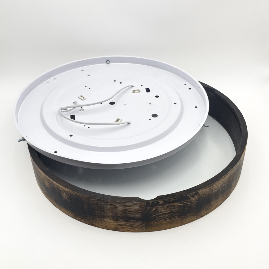 Plafondlamp OAK SMOKY 3xE27/15W/230V ø 47,5 cm eiken/donkerbruin