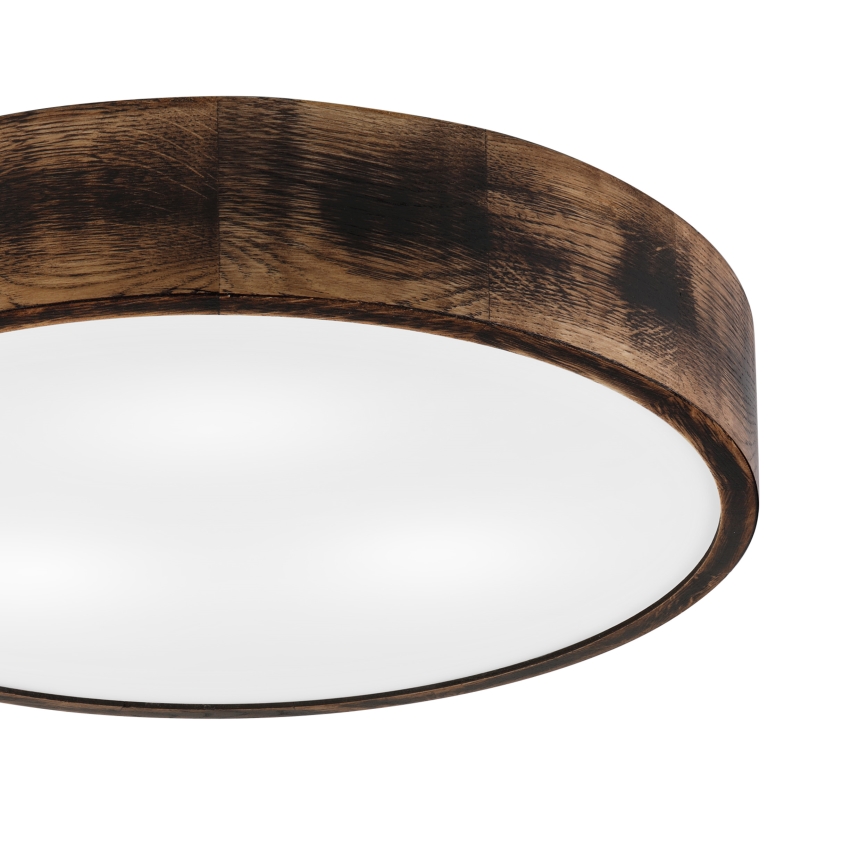 Plafondlamp OAK SMOKY 3xE27/15W/230V ø 47,5 cm eiken/donkerbruin