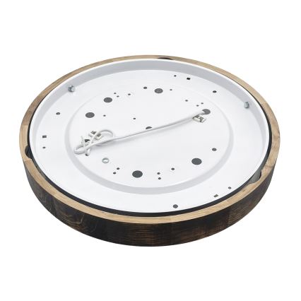 Plafondlamp OAK SMOKY SLIM 2xE27/15W/230V Ø 37 cm eiken/donkerbruin