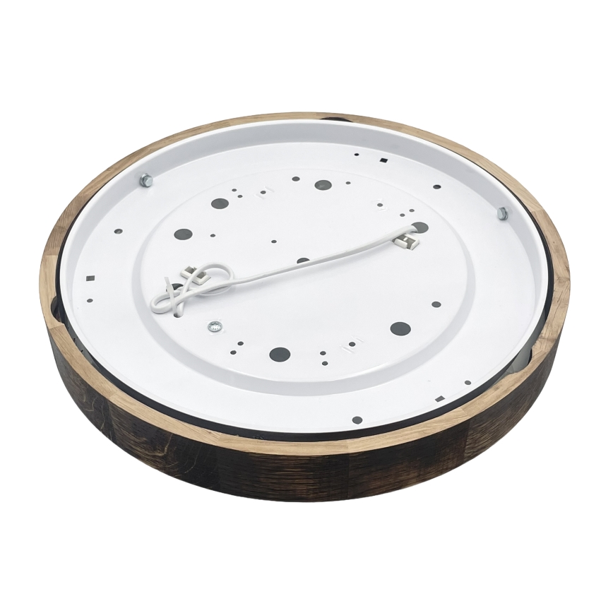 Plafondlamp OAK SMOKY SLIM 2xE27/15W/230V Ø 37 cm eiken/donkerbruin