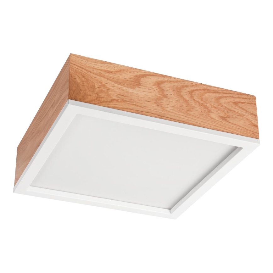 Plafondlamp OAK SQUARE 2xE27/15W/230V 31x31 cm eiken/wit