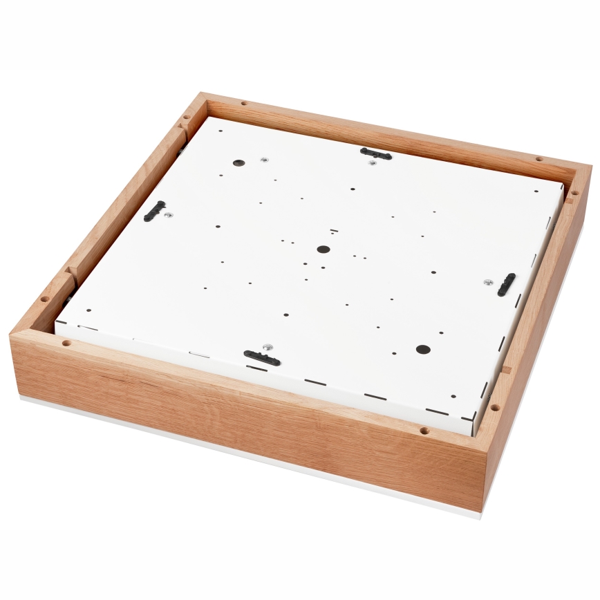 Plafondlamp OAK SQUARE 4xE27/15W/230V 48x48 cm eiken/wit