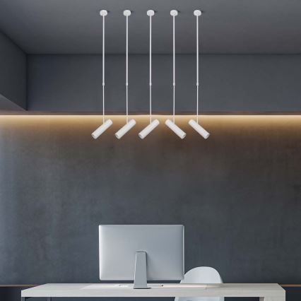 Plafondlamp aan staaf 1xGU10/35W/230V wit