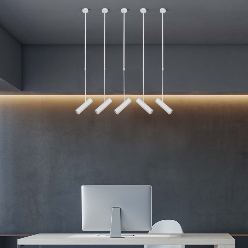 Plafondlamp aan staaf 1xGU10/35W/230V wit