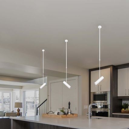 Plafondlamp aan staaf 1xGU10/35W/230V wit