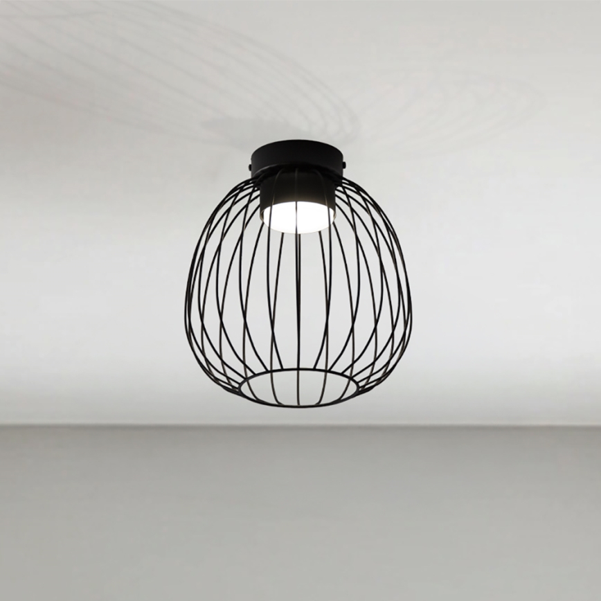 Plafondlamp OVELLA 1xGX53/10W/230V Ø 25 cm zwart