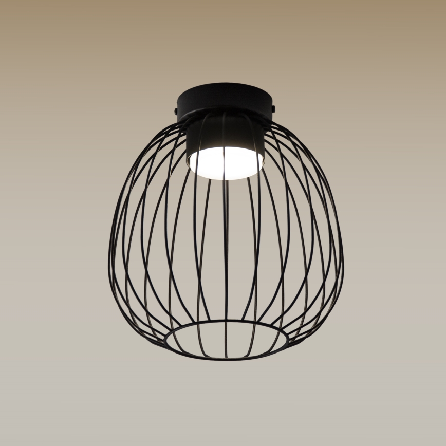 Plafondlamp OVELLA 1xGX53/10W/230V Ø 25 cm zwart