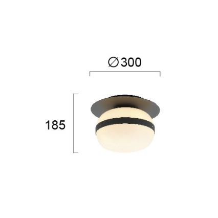 Plafondlamp PALMA 1xE27/40W/230V zwart