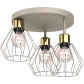 Plafondlamp PARKLA 3xE27/15W/230V beige/goud