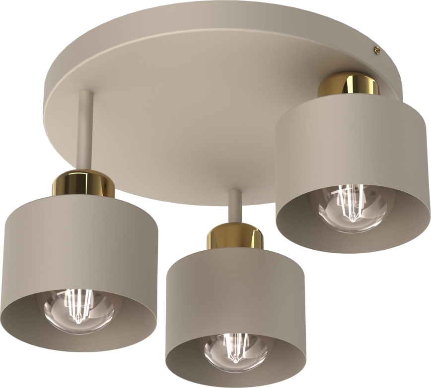 Plafondlamp PARKLA 3xE27/15W/230V beige/goud
